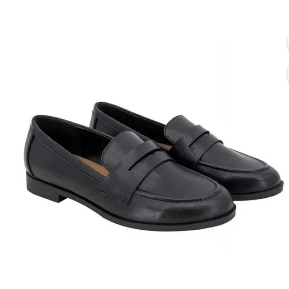 (1) Pair Kensie Ladies Penny Loafer Shoes Women US Size 8 Gitty Black New No Box